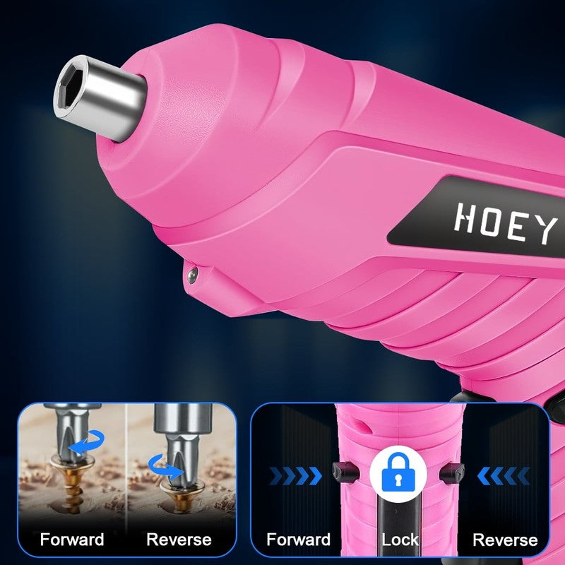 47-in-1 Cordless Electric Screwdriver LED USB Dual Position Handle Home DIY5