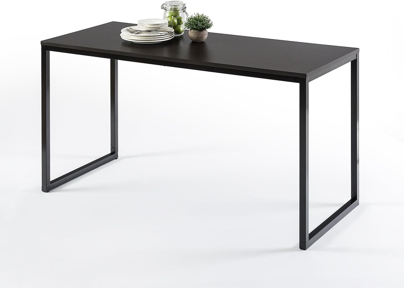Jennifer 55" Desk   Black Frame, Espresso Top, Office Computer Workstation9