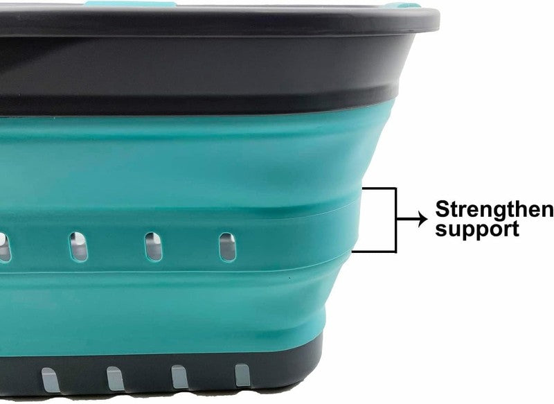 42L Collapsible Plastic Laundry Basket Foldable Portable Space-Saving Hamper5