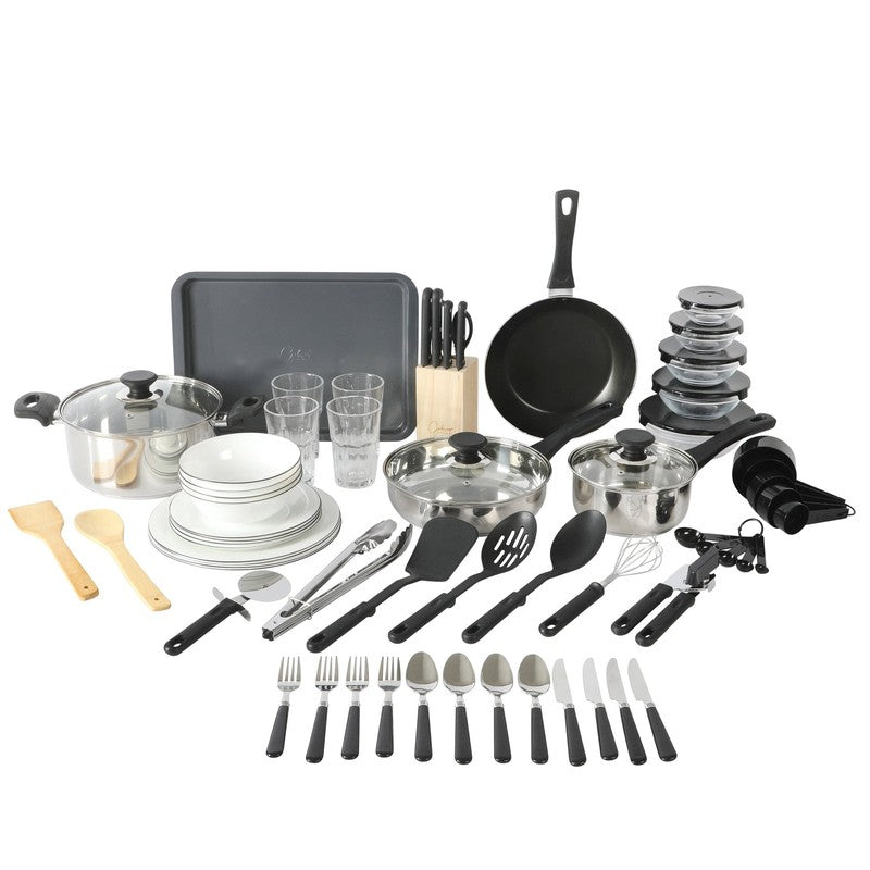 71-Piece Cookware Set  Stainless Steel & Nonstick Pots, Pans Bakeware & Utensils0