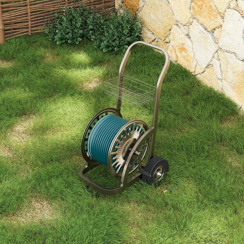 Garden Hose Reel Cart with Wheel, Hold up to 200 Ft of 5/8" Hose6