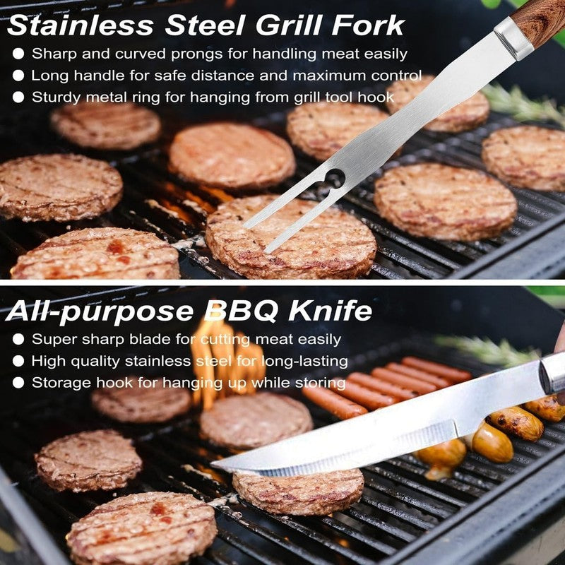 22PCS BBQ Grill Tools Set Stainless Steel with Case Gift for Men4