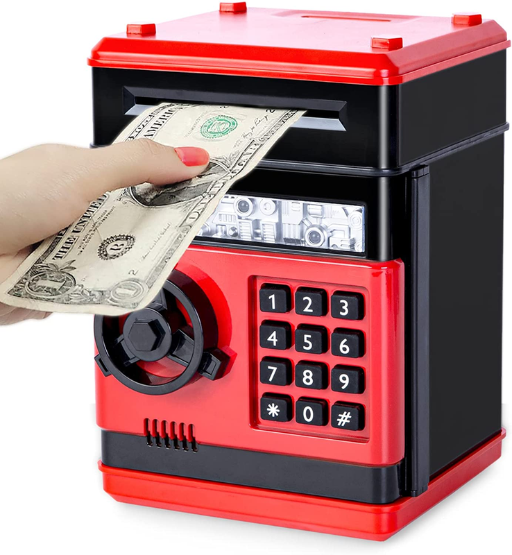 Piggy Bank Cash Coin Can ATM Bank Electronic Coin Money Bank for Kids Age 3-12, 0