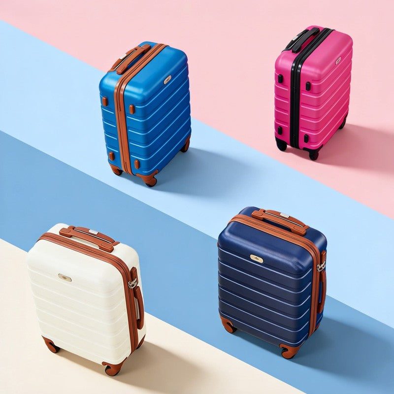 4 Piece Luggage Set Hardside Spinner Suitcase 16 20 24 28 Inch  Rose Red5