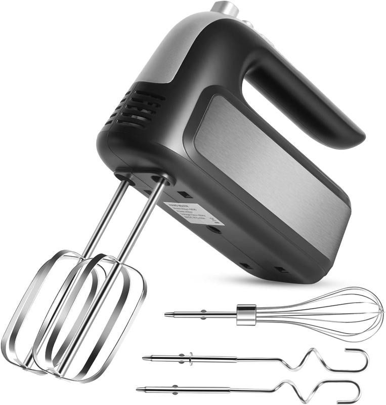 5 Speed 400W Hand Mixer Electric Handheld   Ultra Powerful Handheld Mixer with T9