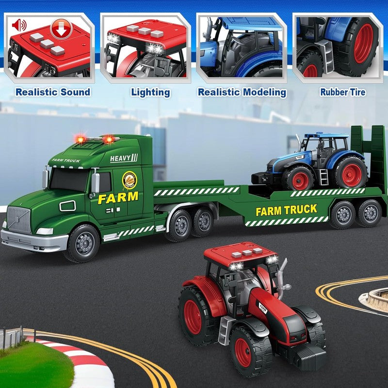Toddler Boy Toys, Extra Large Farm Truck with Tractors, 3 in 1 Vehicle Car Truck2
