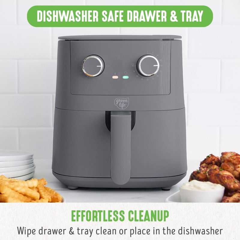 4.5 Quart Air Fryer Ceramic Nonstick, Graphite3