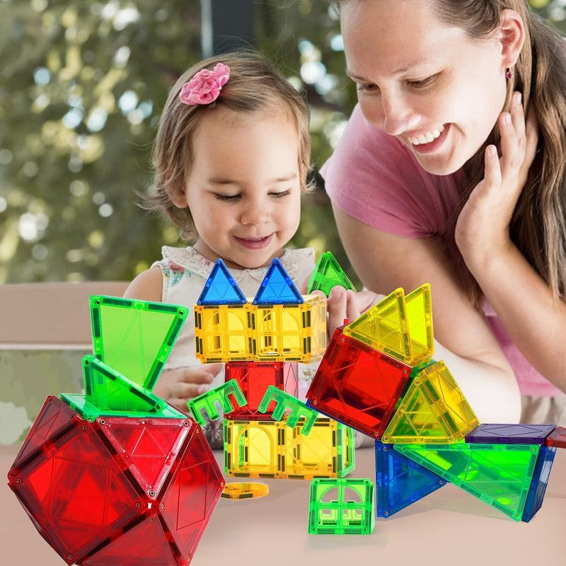 Magnetic Tiles Toys for Kids Preschool Learning, Magnetic Blocks Sensory Montess1