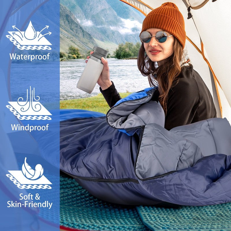 Waterproof & Windproof Sleeping Bag – Lightweight All-Season Bag for Camping3