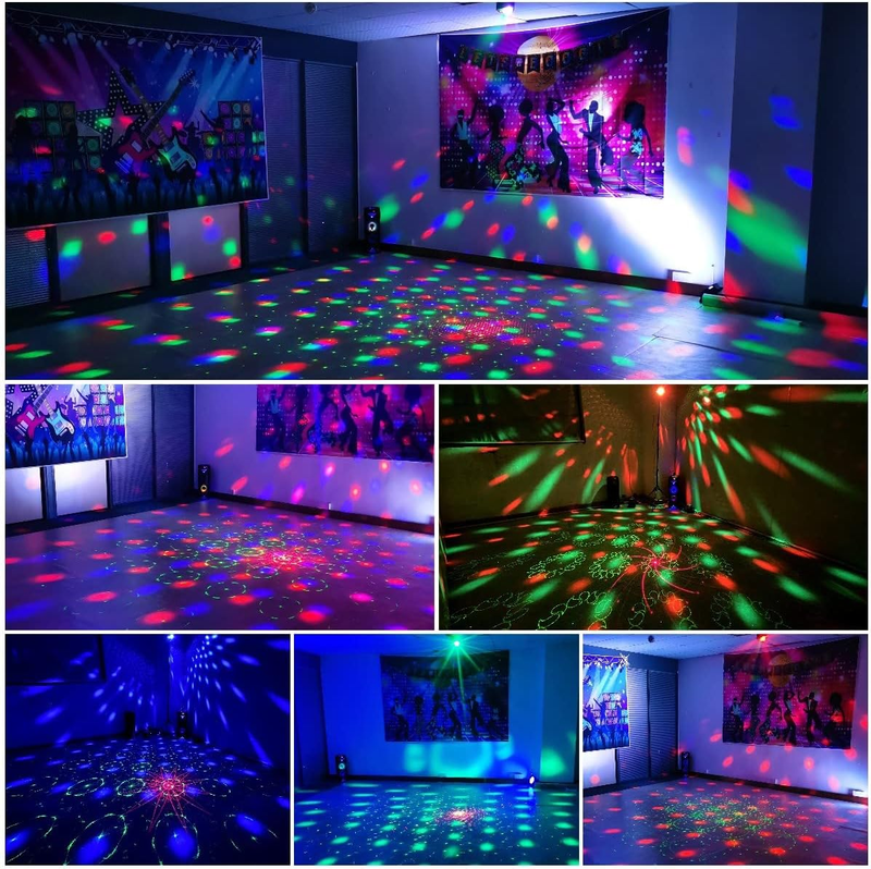 Party Lights Dj Disco Ball Light with Pattern Projection and Sound Activated,  R1