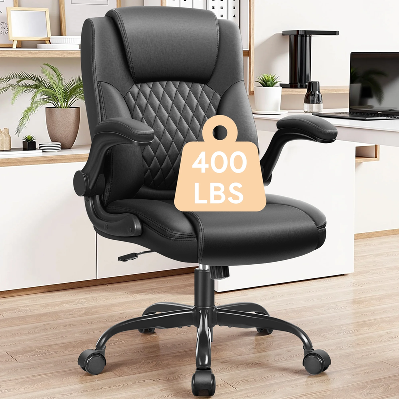 400LB Big Tall Leather Office Chair Ergonomic Executive Chair Black6