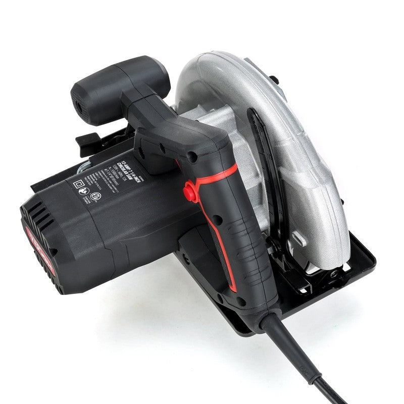 12A 7 1/4 Inch Corded Circular Saw Adjustable Bevel Steel Shoe Black4