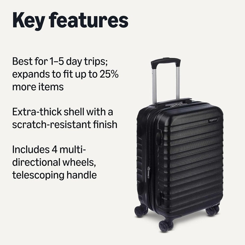 21" Hardside Carry On Luggage, Hardshell Suitcase with Wheels, Expandable for up1