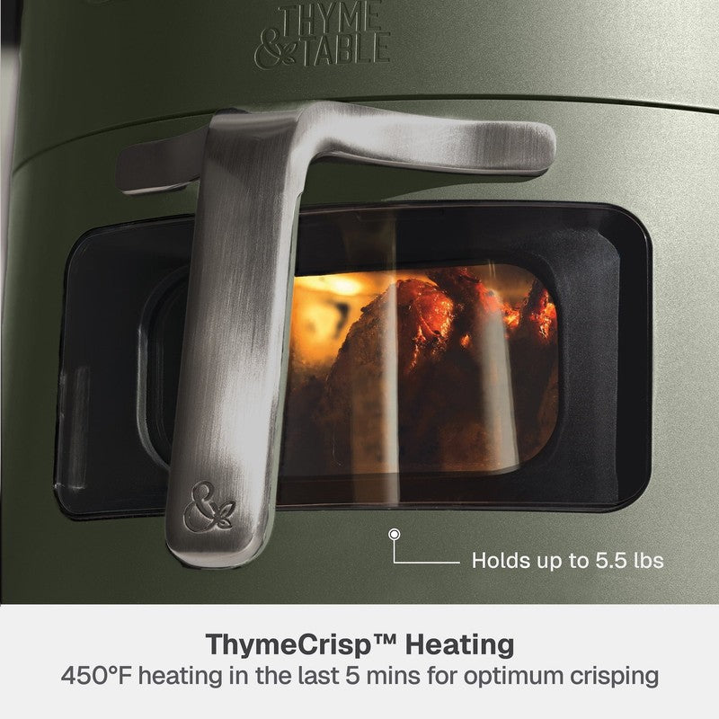 6QT Air Fryer with Thymecrisp Ceramic Nonstick Basket Dusty Moss5