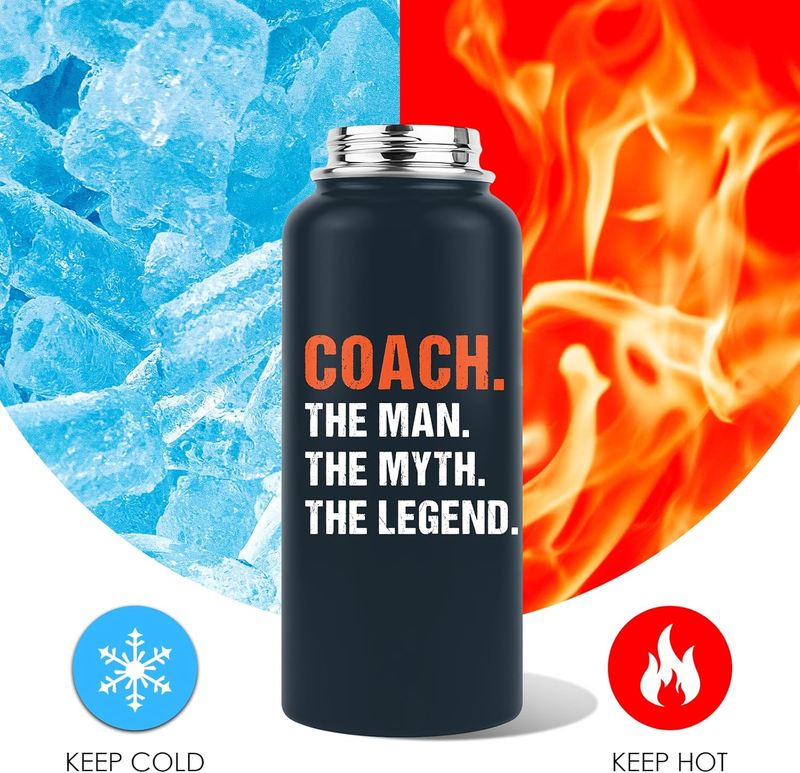 32oz Coach Water Bottle Nutrition Facts “Man Myth Legend” Coach Gift Sports5