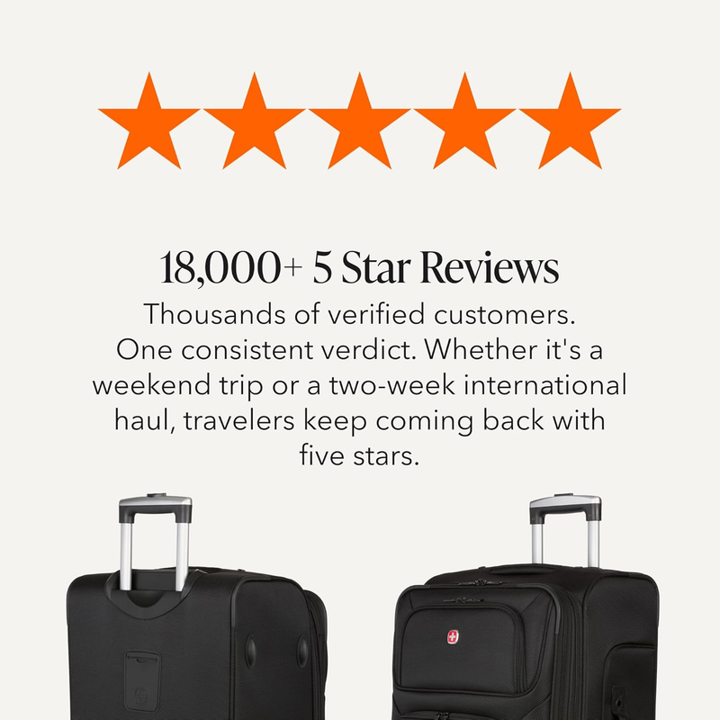 Sion Expandable Softside Spinner Luggage Large Checked Suitcase Black8