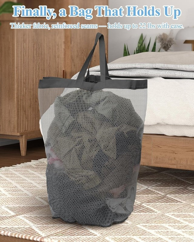 150L Laundry Hamper with Lid, Gray4