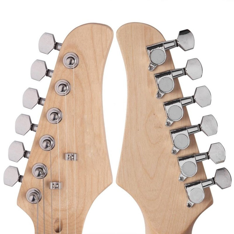 6 String 39" Electric Guitar with Bag for Beginners, Monochrome6