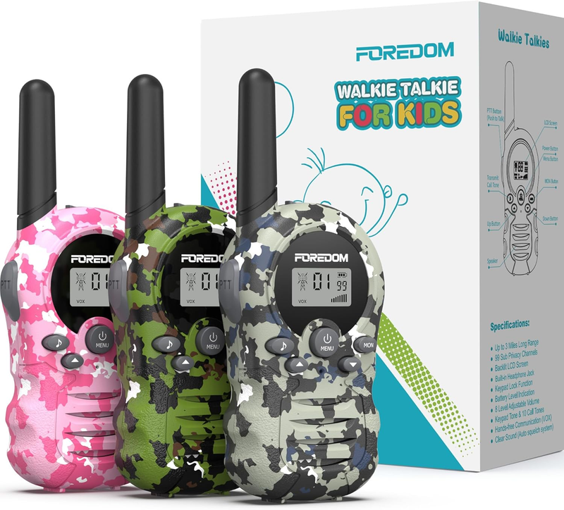 Kids Walkie Talkies 3 Pack Long Range Toy Radios Boys & Girls 3 12 Birthday9