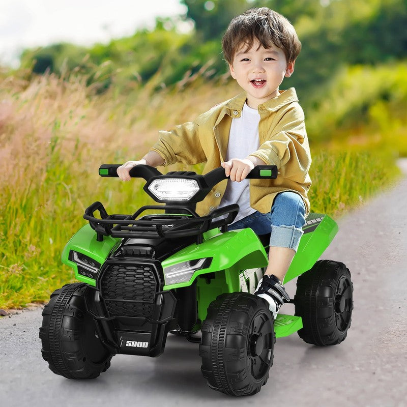 6V Kids ATV Quad Electric Ride on Car Toy Toddler with LED Light MP3 Green1
