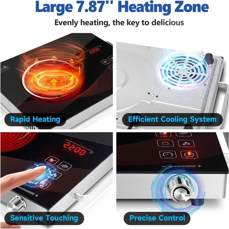 3500W Electric Ceramic Stove Hot Plate Infrared Induction Cooktop 110V3