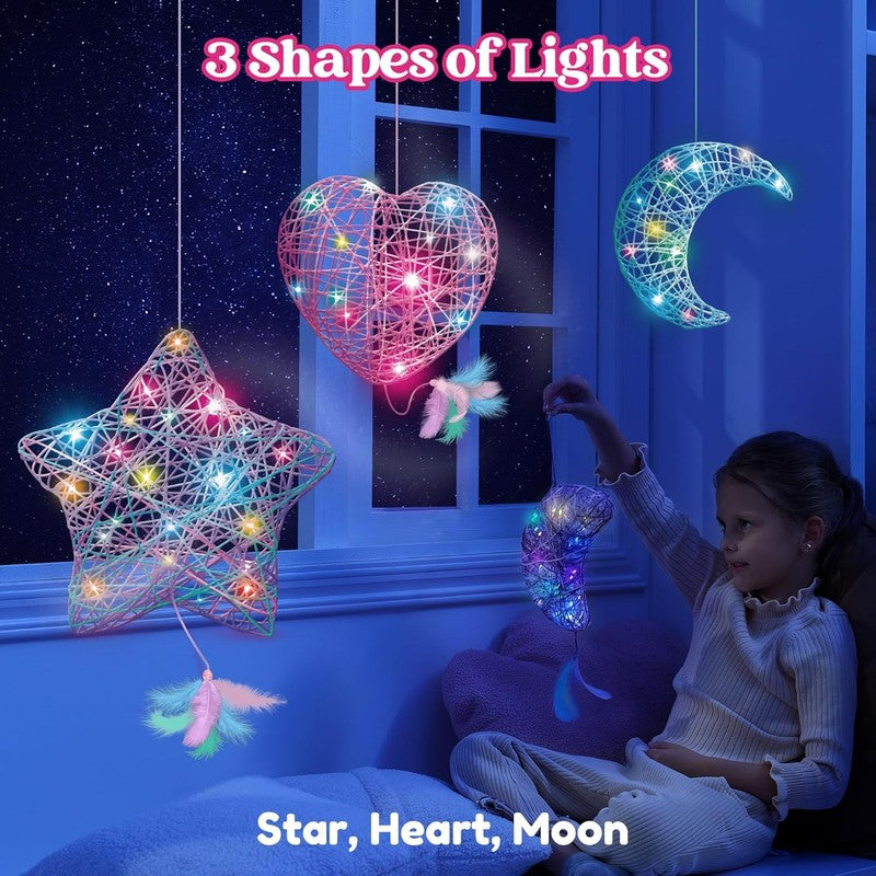 3D String Art Kit with LED Lights - Fun Craft Set for Kids Ages 8+4