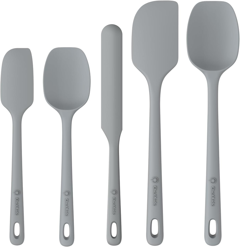 5 Piece Silicone Spatula Set Heat Resistant 600°F Nonstick Cookware8