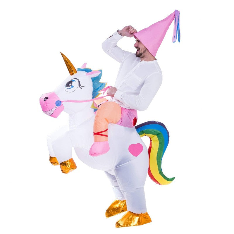 Ride On Unicorn Inflatable Costume for Adults Fun Halloween Dress Up Party2