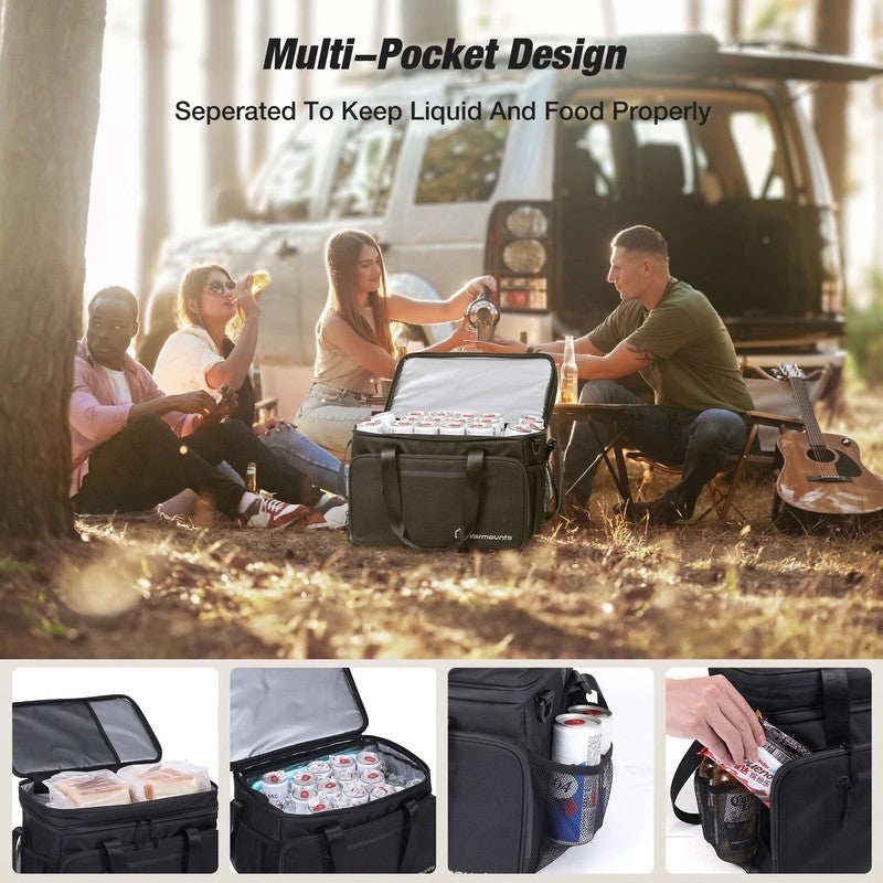 Leakproof 2 in 1 Soft Cooler Bag for 48 Cans   Perfect for Camping & Beach6