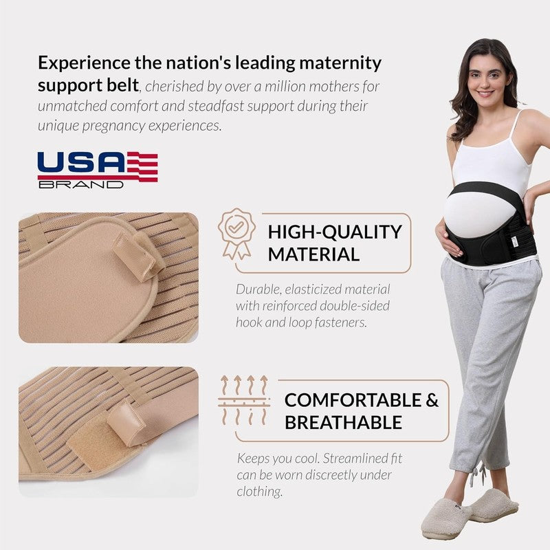 Pregnancy Belly Band Maternity Belt, Back/Abdomen/Waist/Pelvis Support (Size M, 2