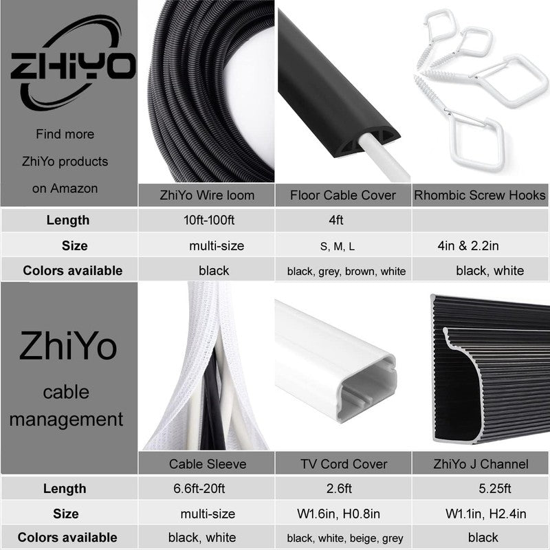 100 FT 1/4” Wire Loom Split Tubing Auto Wire Conduit Flexible Cover6