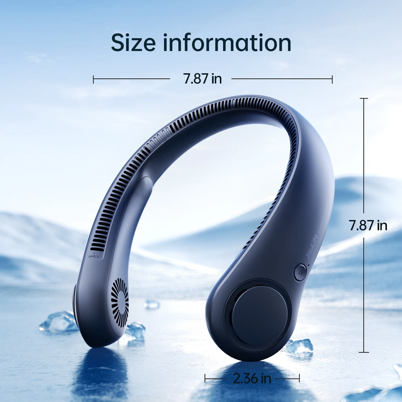 Portable Neck Fan Bladeless Rechargeable Wearable 5 Speed 16H Blue5