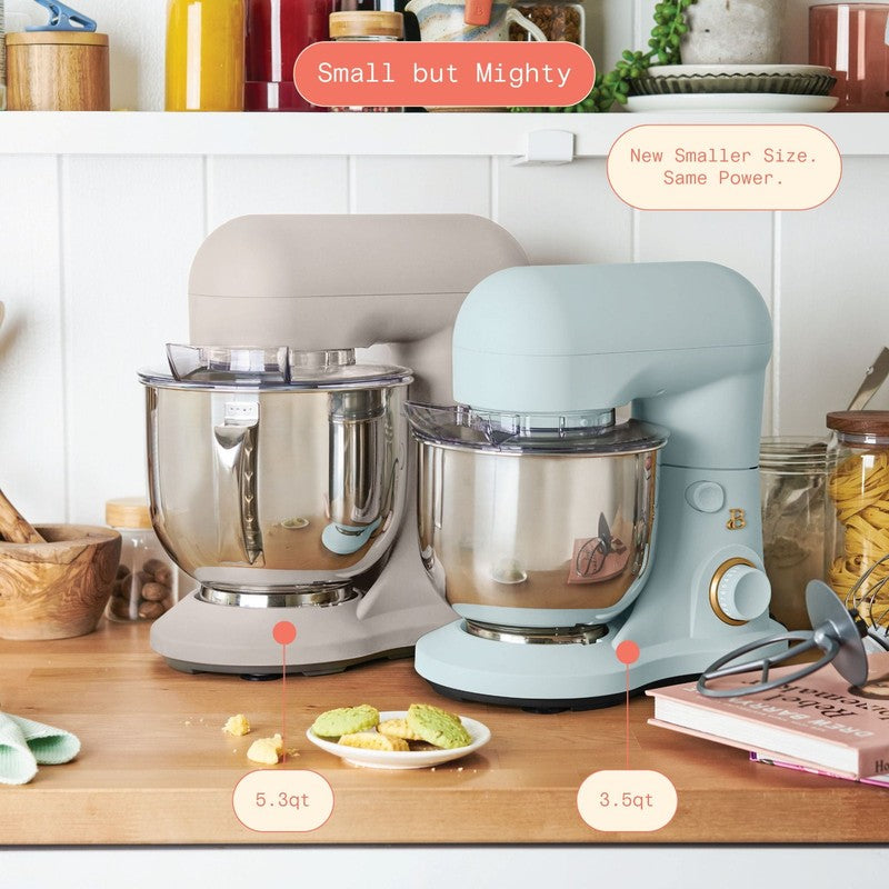 3.5 Qt Tilt Head Stand Mixer Hydrangea w/ Flat Beater Dough Hook & Whisk3