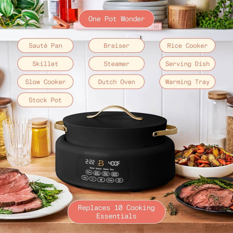 10 in 1, 6 Qt Electric Multi Cooker, Black Sesame by Drew Barrymore2