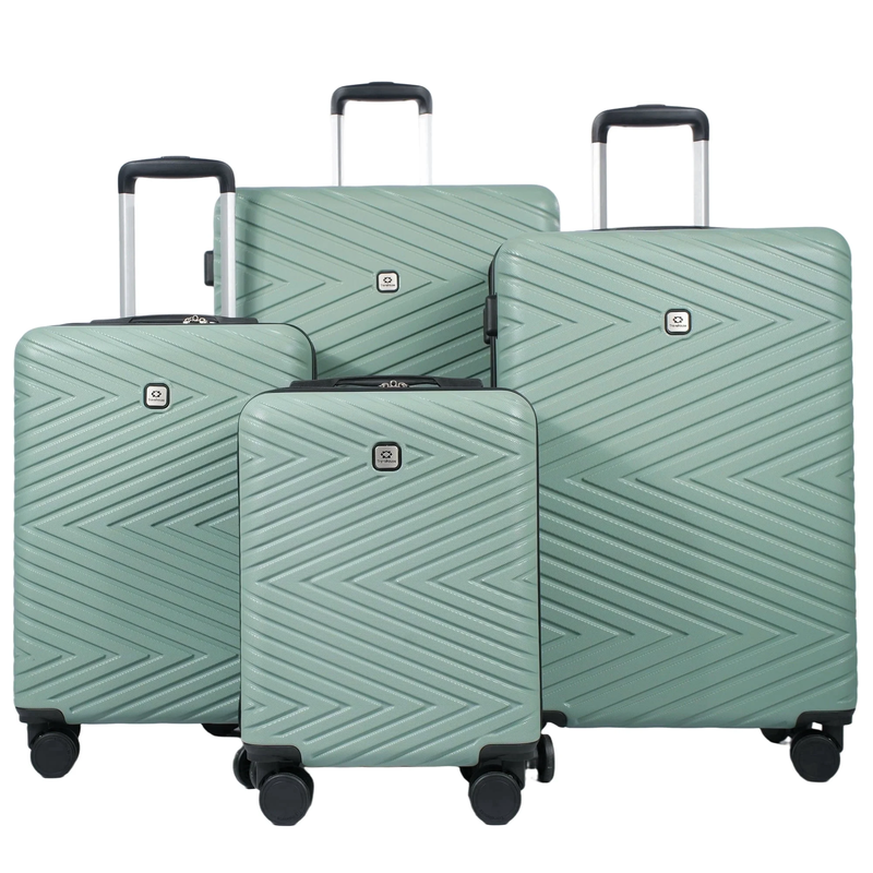 4 Piece Hardshell Luggage Set Hardside Lightweight Suitcase with TSA Lock Spinne7