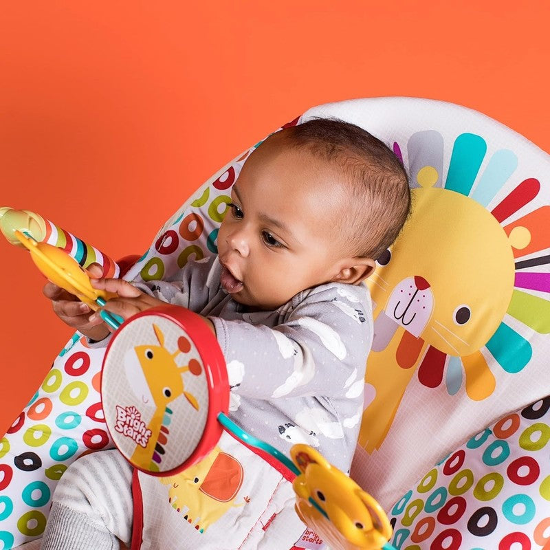 Portable Baby Bouncer Seat w/ Vibrations Toy Bar 0 6M 6 20lbs8