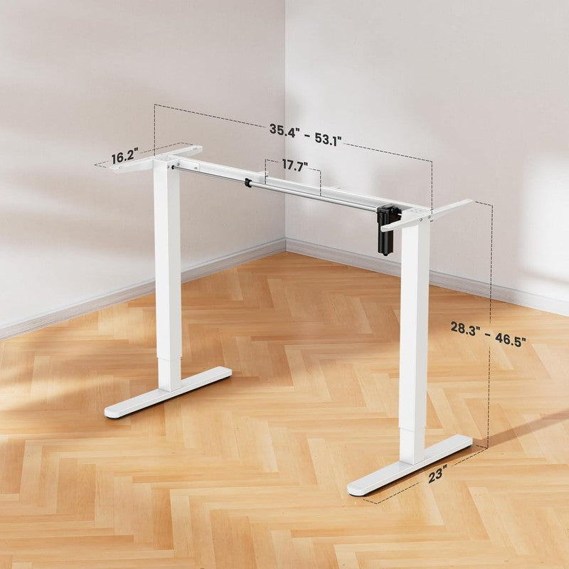 Electric Standing Desk Frame 4 Memory Height Adjustable Up to 47.2" White2