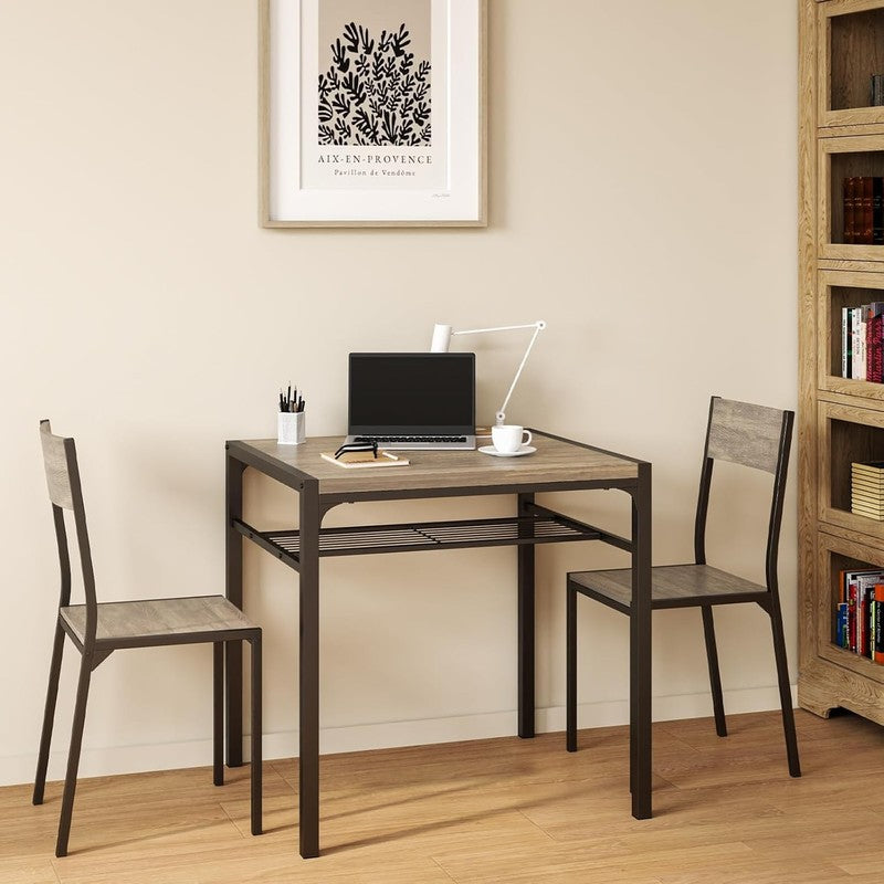 Dining Table Set for 2, 3 Piece Kitchen Table with 2 Chairs for Small Space, Apa5