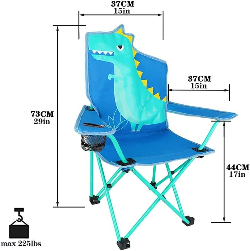 Kids Outdoor Folding Camping & Lawn Chair w/ Cup Holder & Carry Bag1