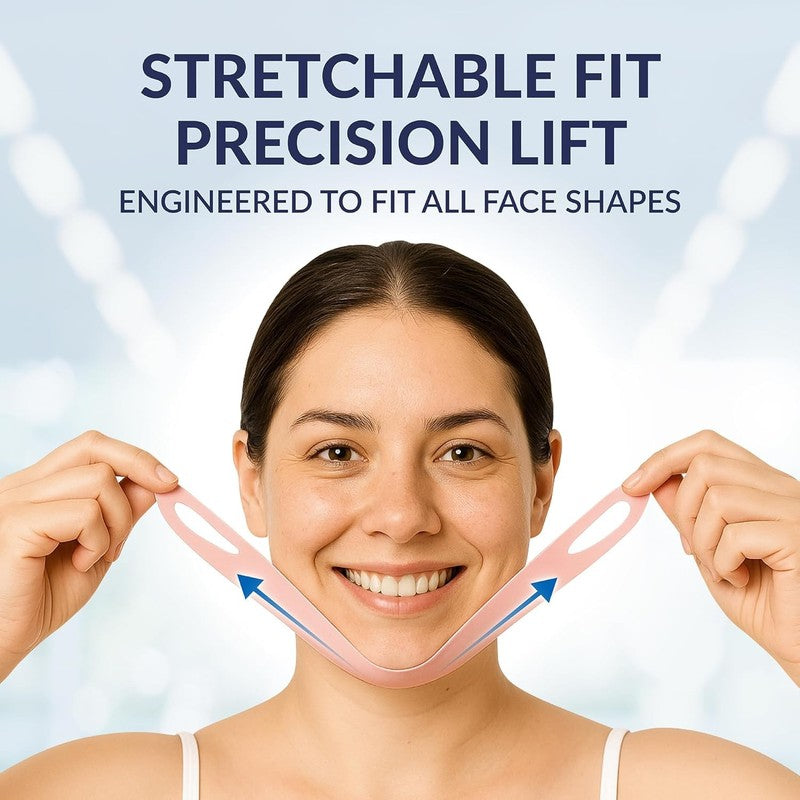 V Line Lifting Collagen Face Mask & Chin Strap for Jawline & Neck Lift 7PC4