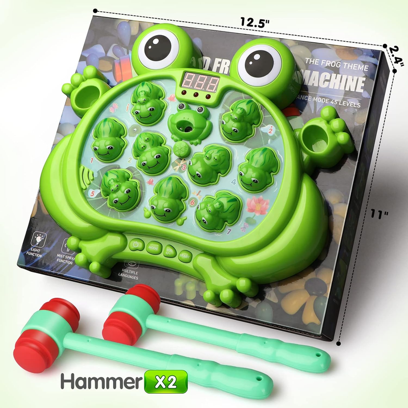 Whack A Frog Game Toy Kids 5 Modes 45 Levels Light Up Musical Toddler Toy5
