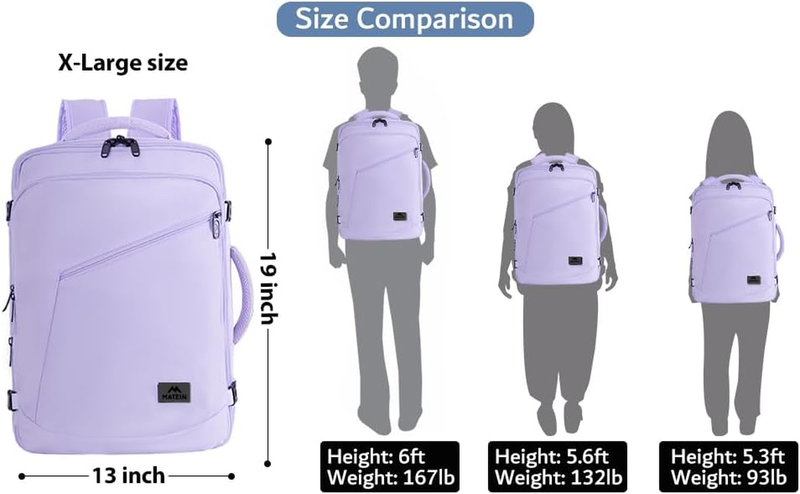 Women 40L Travel Backpack Carry On Expandable Airline Approved Bag7