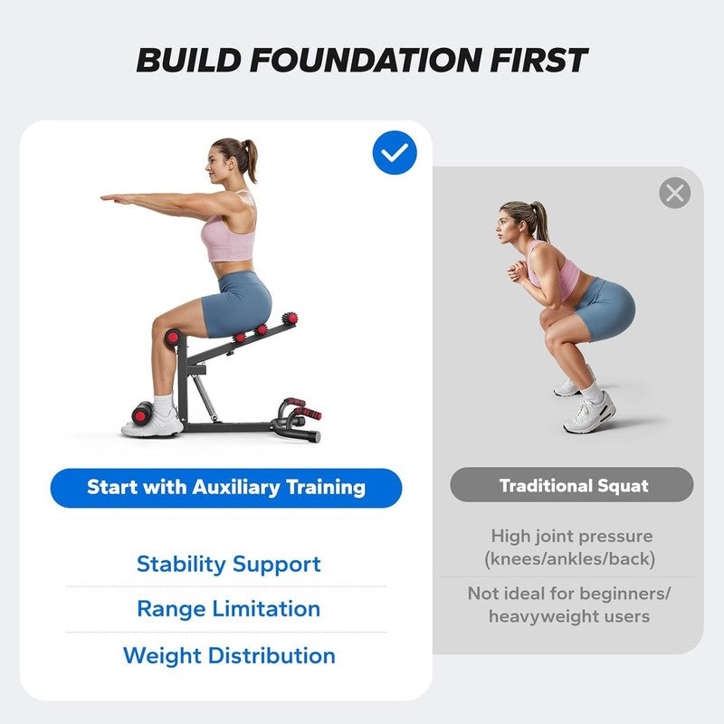 Deep Squat Machine for Women Adjustable Glutes Core Leg Home Gym3