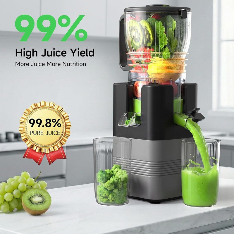 400W Cold Press Juicer, 5.8" Wide Feed Chute Slow Masticating Juicer Machines fo3