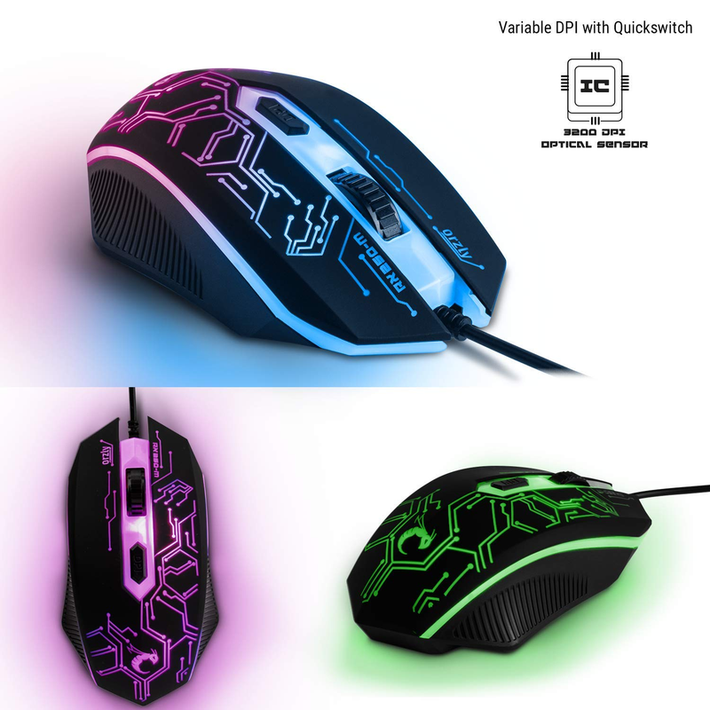 4 in 1 Gaming Combo Keyboard Mouse Headset Mouse Pad RGB Wired Bundle7
