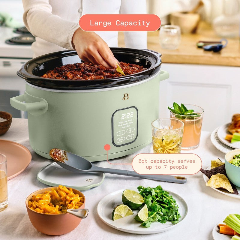 6 Qt Programmable Slow Cooker, Sage Green by Drew Barrymore2