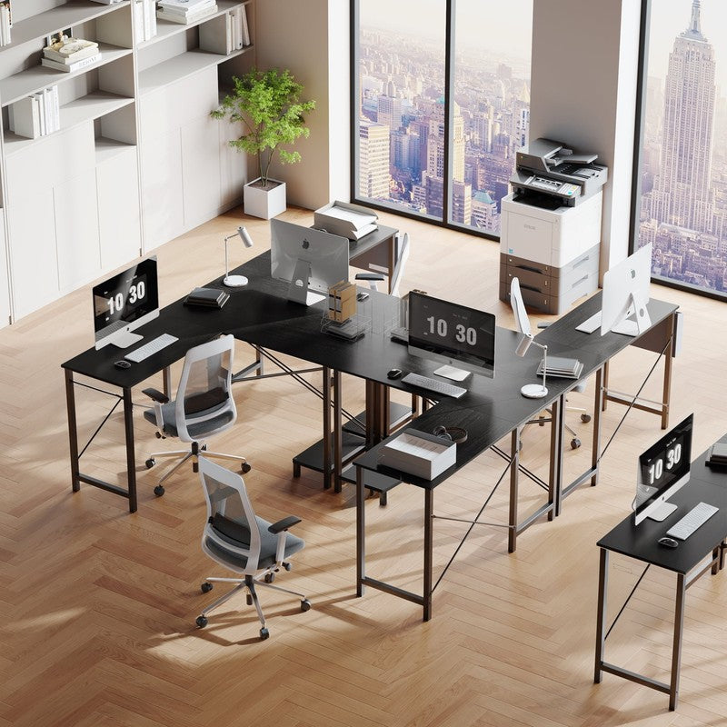 49 Inch L Shaped Desk   Computer Desk Corner Desks Gaming Desk PC Table with CPU1