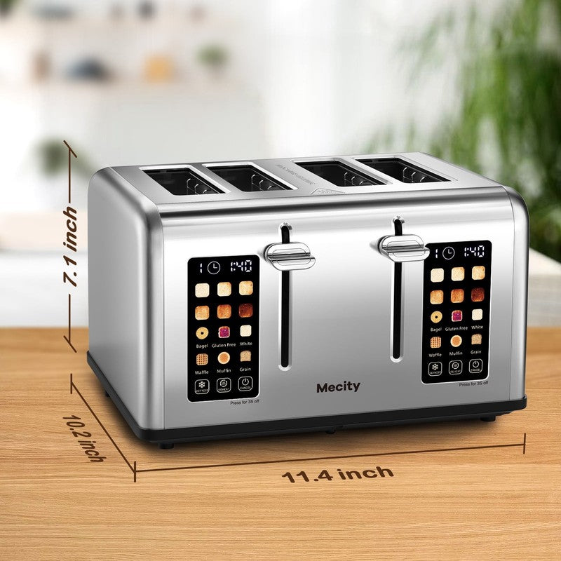 4-Slice Touchscreen Toaster Stainless Steel 6 Browning Reheat Defrost11