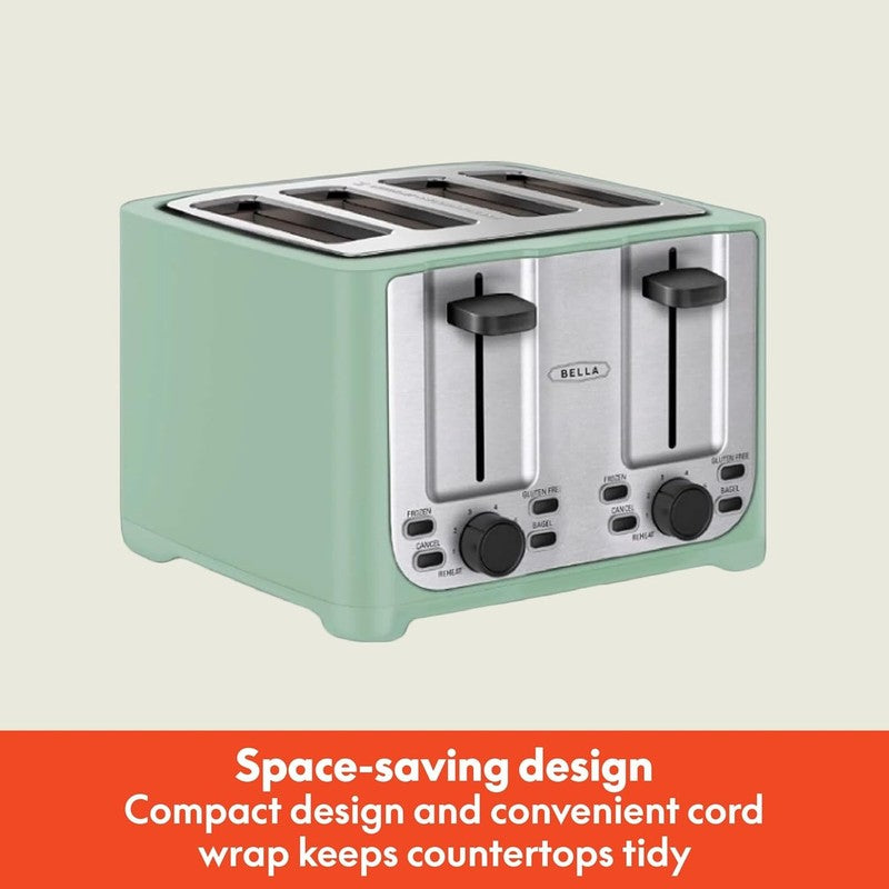 4 Slice Toaster, Wide Slots, Reheat/Defrost, Crumb Tray, Auto Shut-Off, Sage1