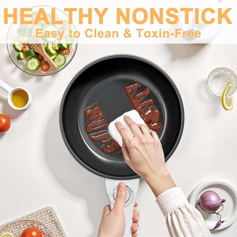 Electric Hot Pot 1.5L Mini Non Stick Sauté Pan Adjustable Power Portable4